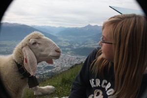 Amanda gets to know the locals high above Innsbruck